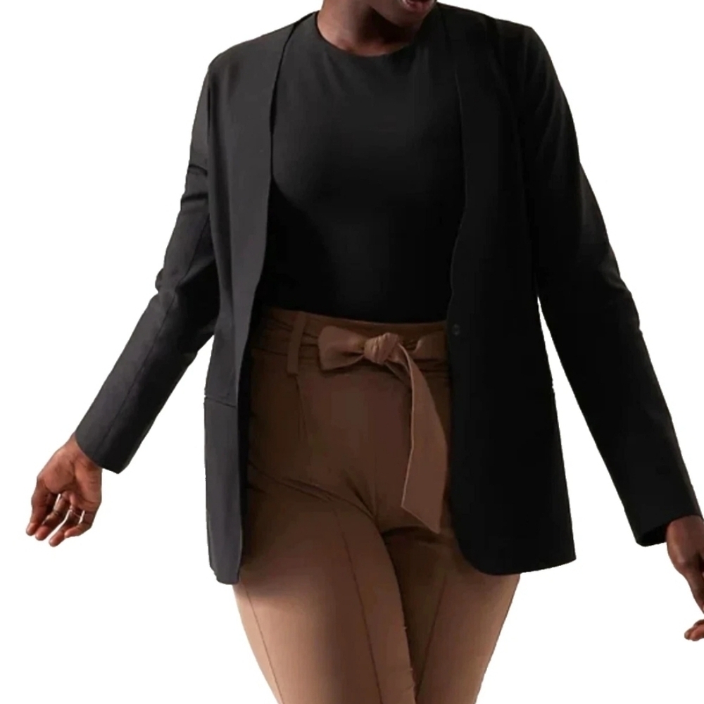 Athleta Avenues Black Blazer Stretch Commuter